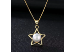 Colier Argint 925 Little Pearl Star