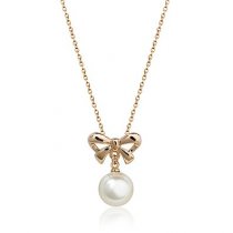 Pearl Ribbon - colier placat cu aur